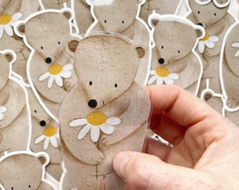 Sticker Vinyl with Transparent Border - Little Bear