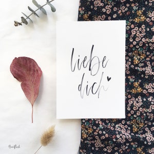 Karte/Postkarte - Liebe dich