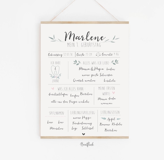 Baby Milestone Board Marlene