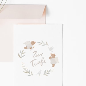 Cartão/cartão postal/cartão de felicitações/baptizado - anjinhos