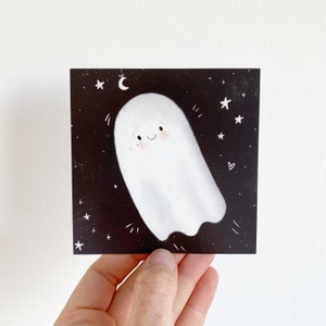 Vierkante kaart/ansichtkaart - Spookje