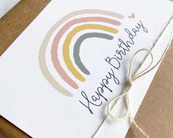 Card/Postcard - Rainbow/Happy Birthday