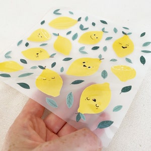 Parches termoadhesivos con limones - Hot Peel / Iron-on / Appliques