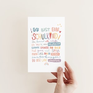 Card/postcard/greeting card - You are a colorful school child