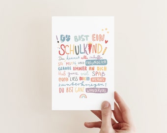 Card/postcard/greeting card - You are a colorful school child