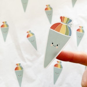 Etiquettes/Stickers - Petit cône école