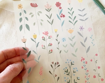 Iron-on Flowers - Hot Peel / Iron on/ Applications