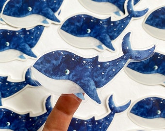 Vinyl sticker with transparent border - Whale