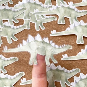 Stickervinyl met transparante rand - Stegosaurus