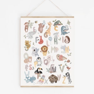 ABC Poster/ Alphabet Poster/Schulanfang/lernen - zuckersüßes Alphabet mit bezaubernden Tieren