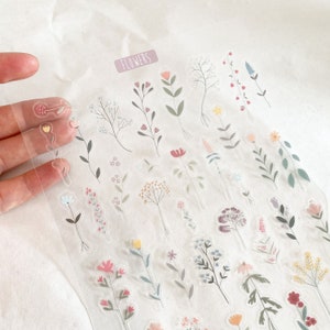 Sticker sheet/sticker sheet/washi paper/vinyl - flowers