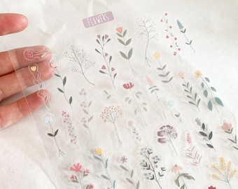 Sticker sheet/sticker sheet/washi paper/vinyl - flowers