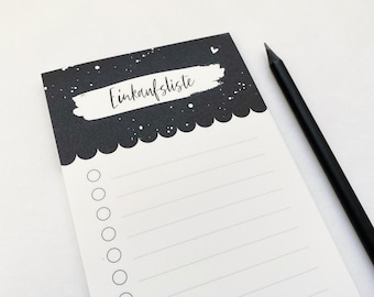 Bloc-notes - liste de courses