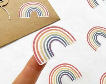 Etiquetas/Adesivos - Arco-íris colorido