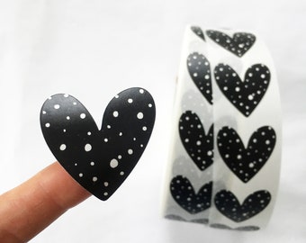 Stickers / Labels - Heart Dotted