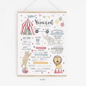 Milestone Board/Milestone Boards / Baby Milestone Board - Vincent / Circus