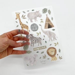 Stickervel/stickervel/washipapier/vinyl transparant - safari