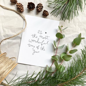 Karte/Postkarte - The most wonderful time