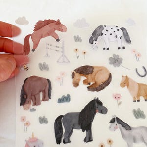Stickervel vinyl / stickervel / vinyl transparant - lieve paarden