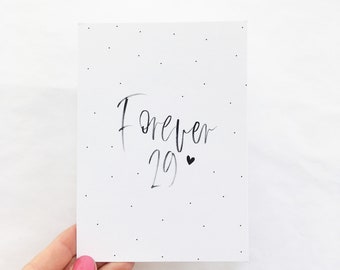 Karte/Postkarte - Forever 29