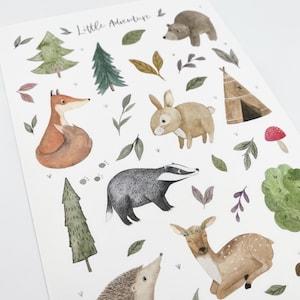 Stickersheet/Sticker Sheet/Vinyl - Forest Animals
