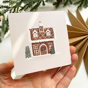 Biglietto/cartolina quadrata - Casa di marzapane/casa di marzapane