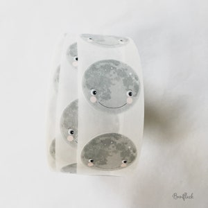 Aufkleber / Etiketten / 10 Stück - kleiner Mond