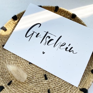 Karte/Postkarte - Gutschein