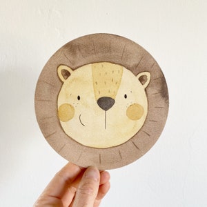 Postal/tarjeta de felicitación/tarjeta - cabeza de león