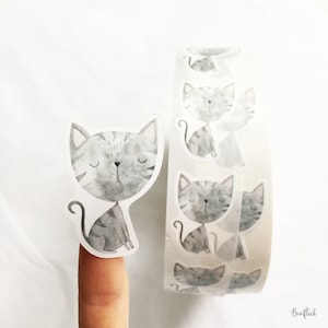 Autocollants/Étiquettes - Chat Elsa