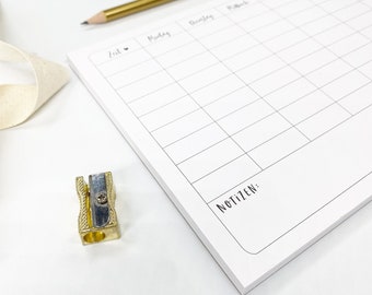 Planificateur/horaire hebdomadaire - bloc-notes/planificateur/calendrier/liste de tâches
