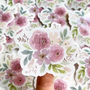 Vinile adesivo - fiori in acquerello