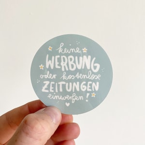 Aufkleber Vinyl / Sticker für den Briefkasten - keine Werbung