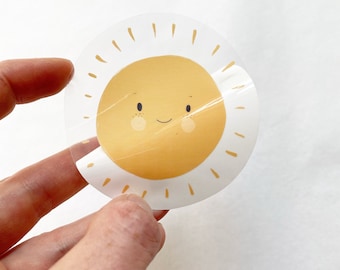Sticker vinyl with transparent edge - sun