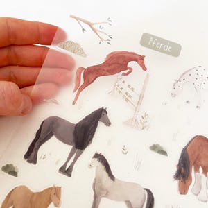 Stickersheet Vinyl /Stickerbogen / Vinyl transparent - Pferde