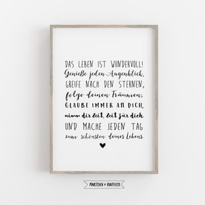 Kunstdruck-Das Leben ist wundervoll