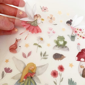 Stickersheet Vinyl /Stickerbogen / Vinyl transparent - Süße Feen