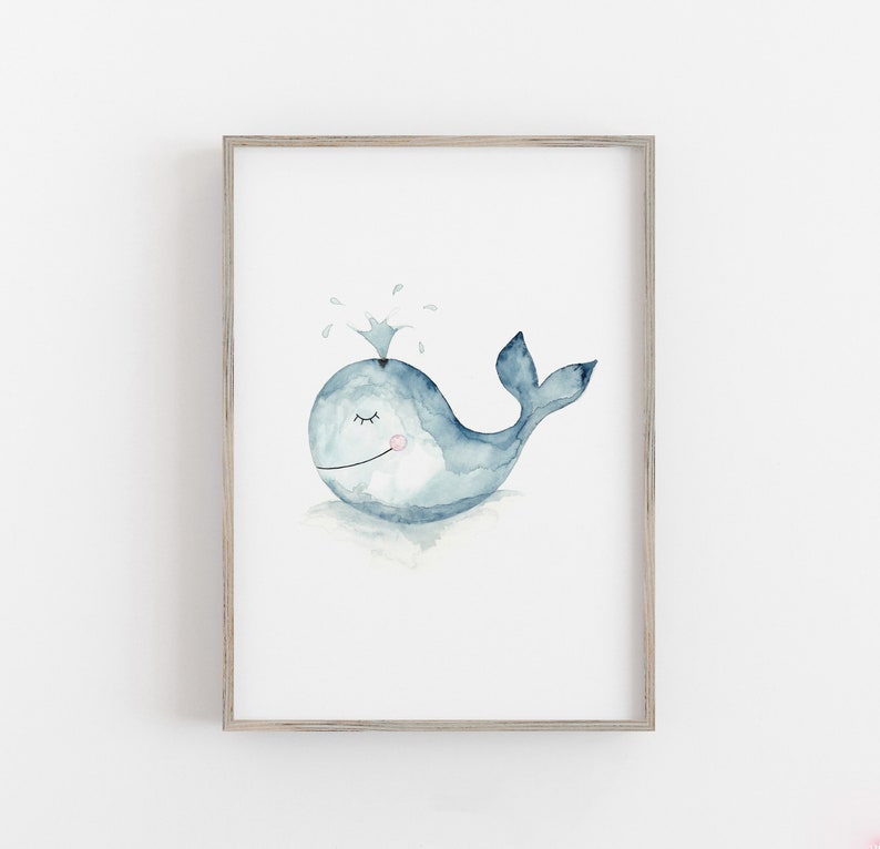 Art print/poster little whale image 1