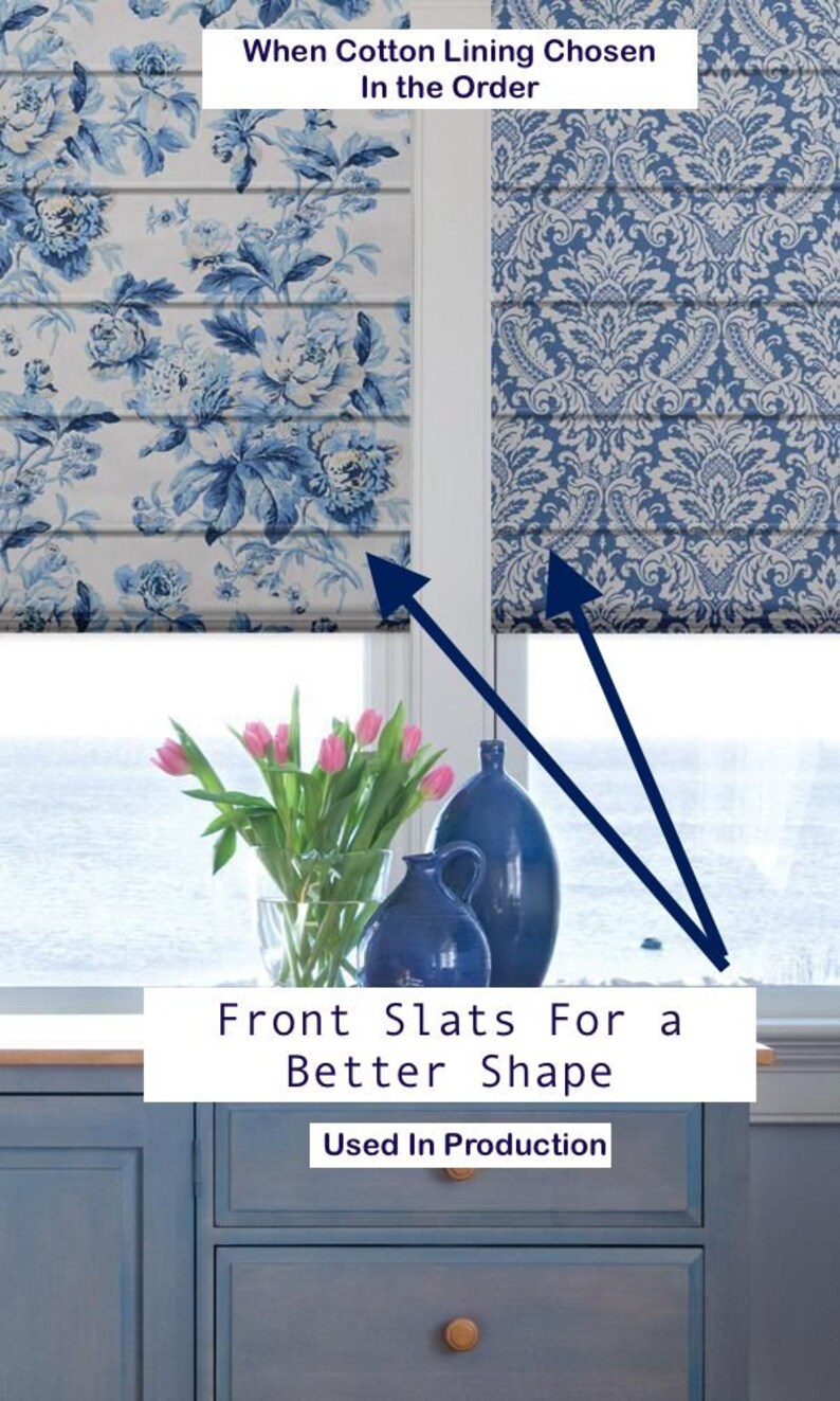 Roman Shade Striped Black and White Cotton Custom Etsy