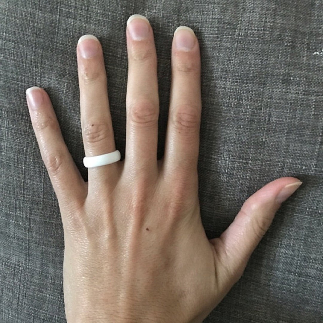 Women's silicone wedding band with rhinestone online
