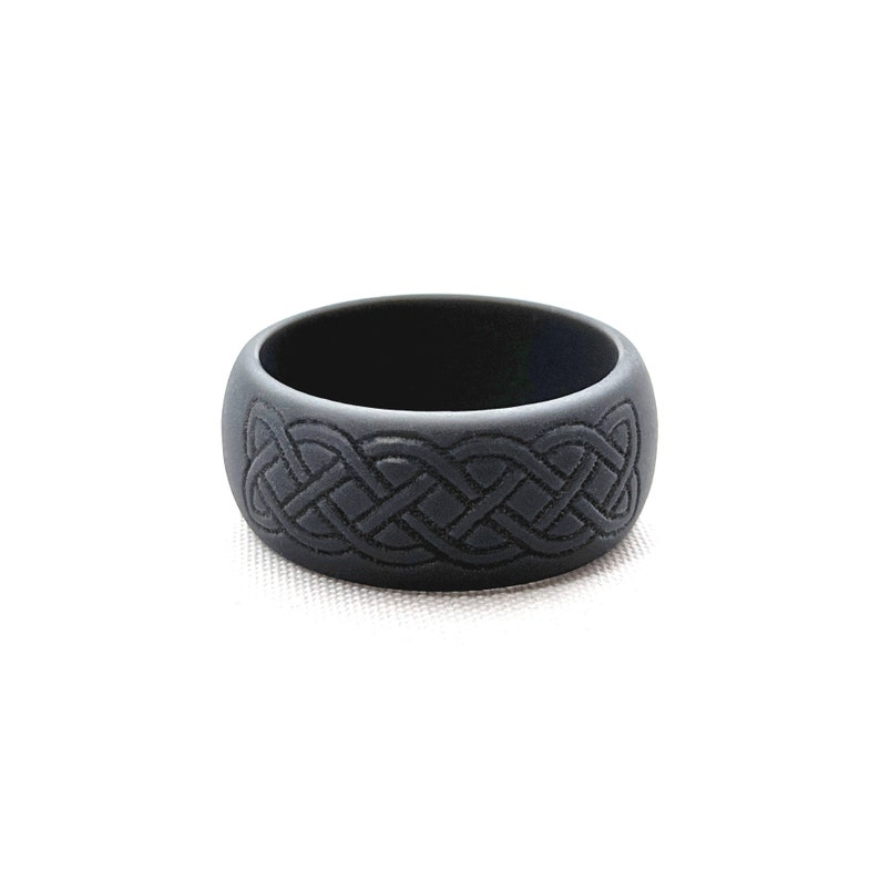 Custom Engraving Mens Silicone Wedding Ring Band Flexible