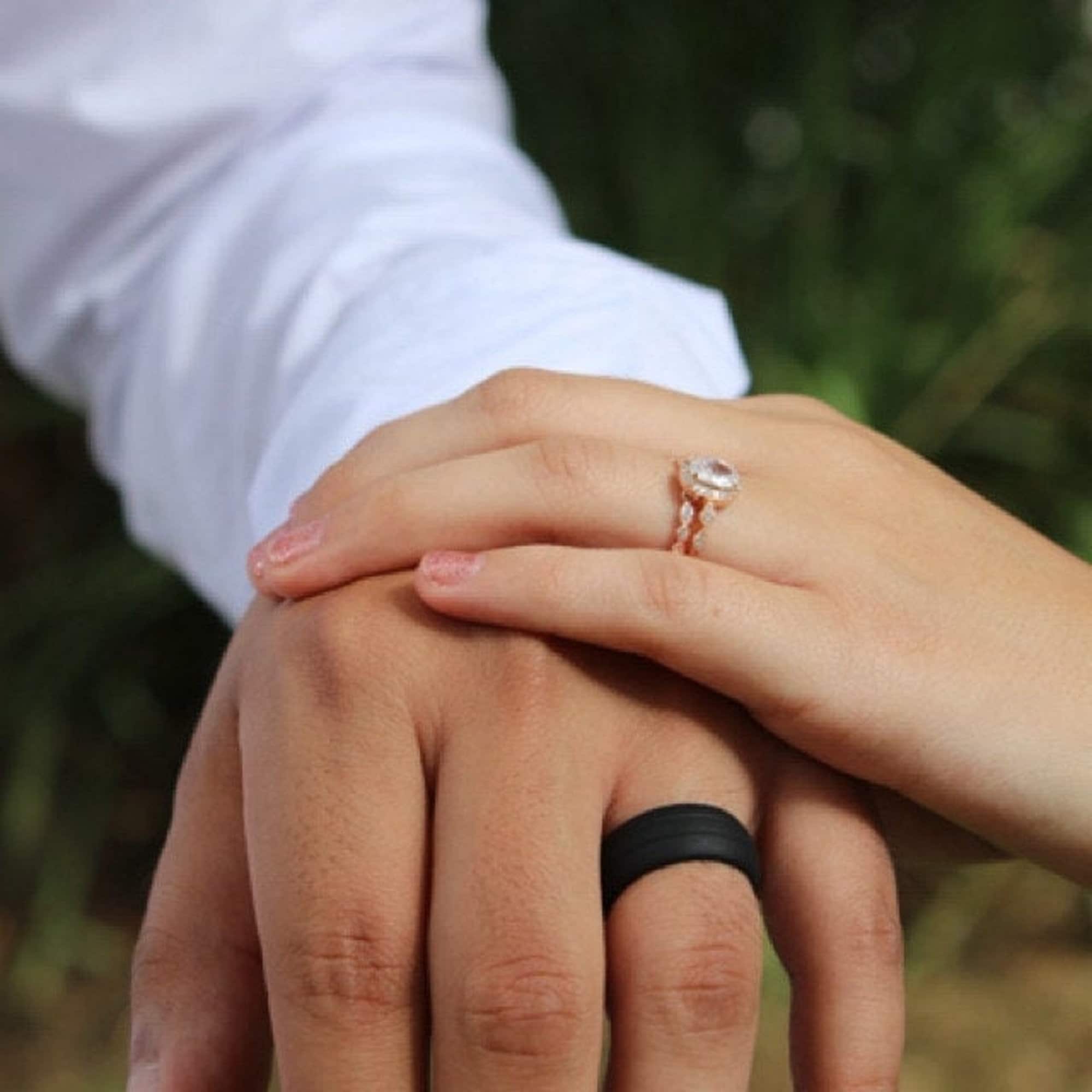 AERA hombres silicona anillo de goma banda de boda EE.UU. hecho de