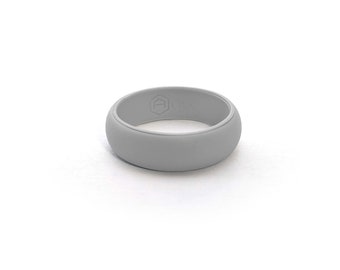 AERA Damen Grau Silikon Ehering Verlobungsring Beste Qualität hautgeecht niedliches sportliches Geschenk für Sie - Kostenloser Versand