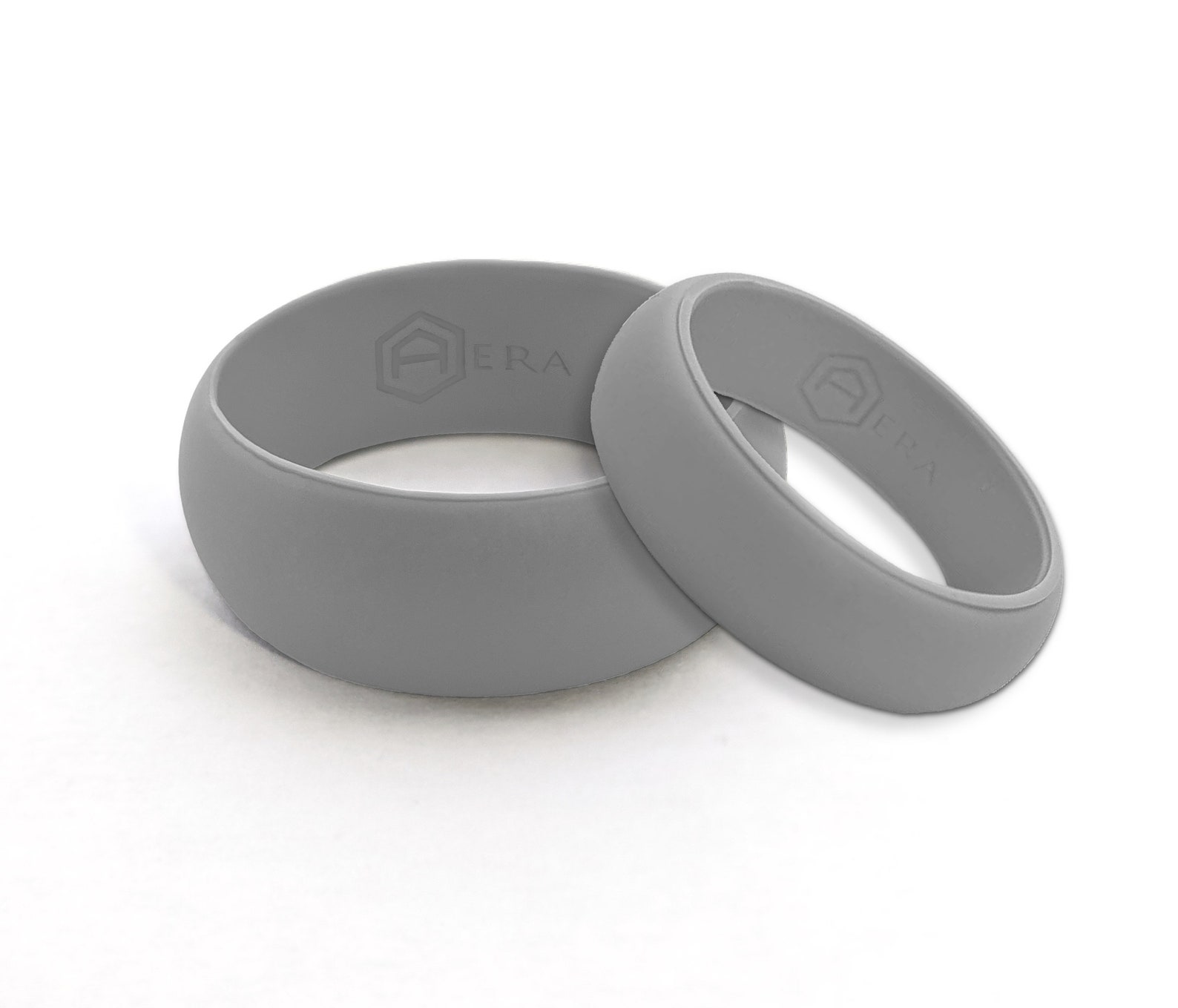 AERA Silicone Wedding Band Thin Breathable Rubber Ring (Sizes