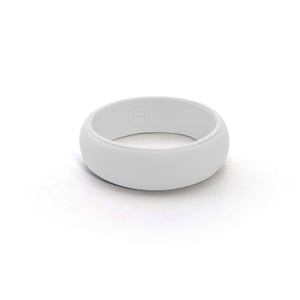 AERA Her&#39;s White Silicone Wedding Band Engagement Ring Skin-Safe Womens Athletic ActiveWear Jewelry - Free Shipping - Perfect Fit Guarantee
