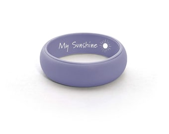 Alliance personnalisée en silicone, cadeau pour elle, cadeau Saint-Valentin, cadeau d'anniversaire, cadeau de mariage, cadeau de Noël, cadeau attentionné pour femme