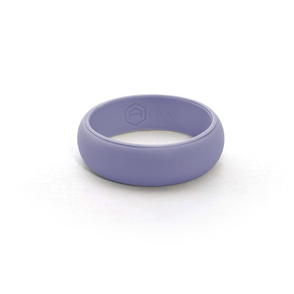 For Her: AERA Lilac Silicone Wedding Engagement Ring Band Best Quality Hypoallergenic Cute Athletic Activewear Women's Jewelry Free Shipping