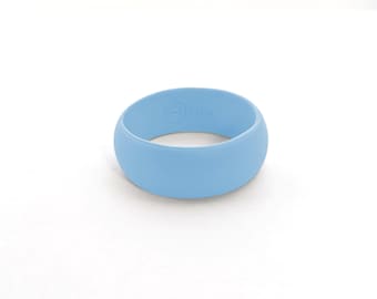 AERA Herren Baby Blau Silikon Ehering Verlobungsring Hypoallergen Flexibel Sportlich Aktiv-Tragen Männer Schmuck Geschenk für Ihn