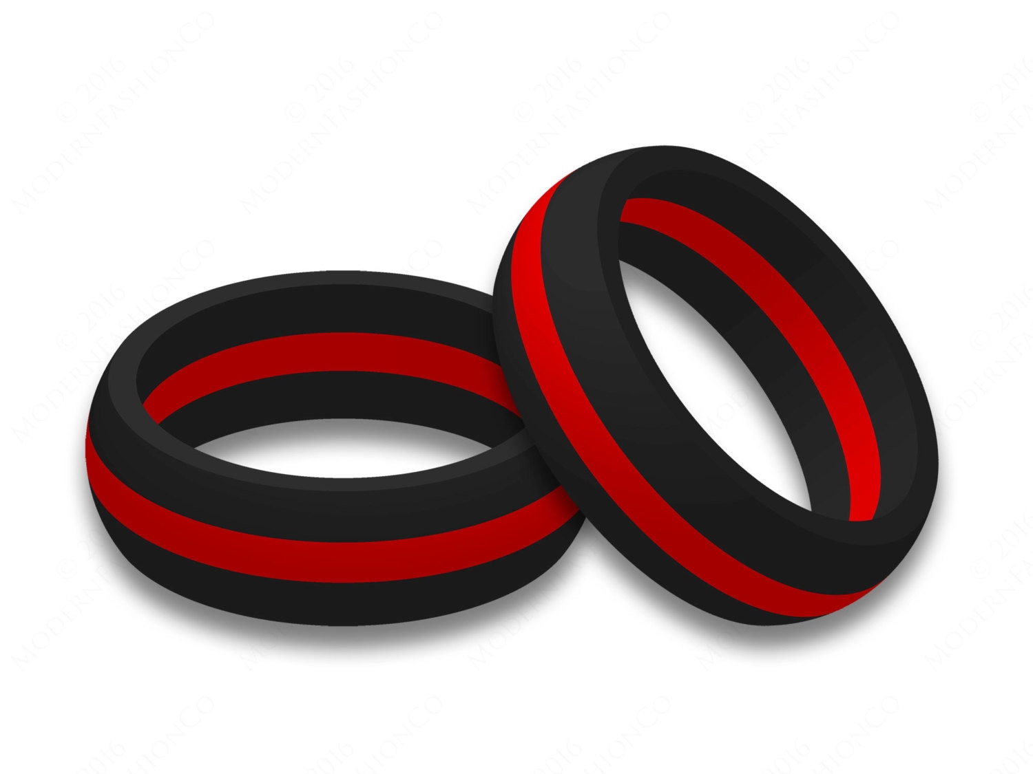 Qalo thin red online line ring