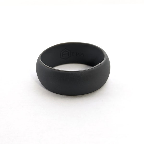 AERA Carbón Silicona De Silicona Anillo de Boda Anillo Banda Piel Flexible Seguro Regalo Atlético Moderno para Él Joyas para Hombres